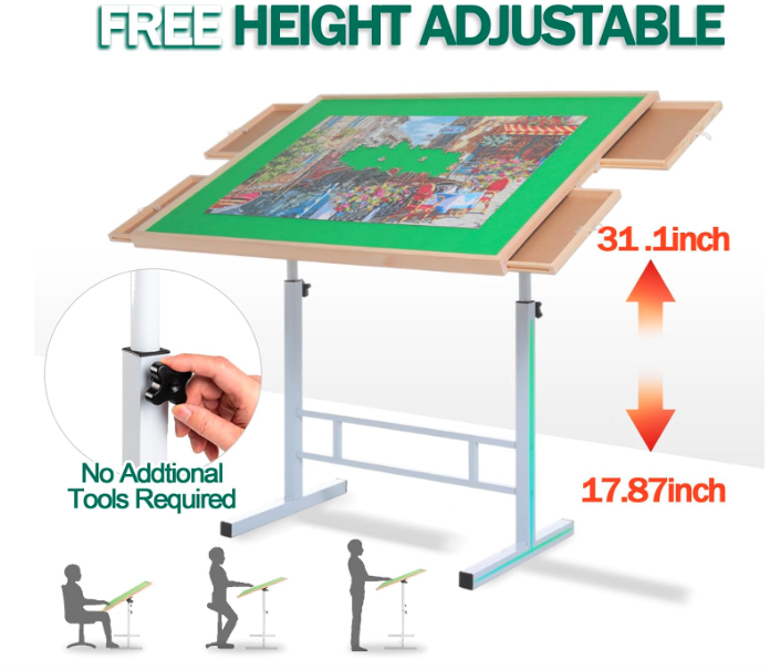 Fanwer Puzzle Table - Height Adjustable